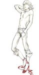  ballet_shoes ballet_slippers barnaby_brooks_jr curly_hair glasses hand_in_pocket jewelry shirtless spot_coloring tiger_&amp;_bunny 