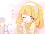  bad_id bad_pixiv_id blonde_hair double_v headband kise_yayoi long_hair numako one_eye_closed precure smile_precure! solo v yellow_eyes 