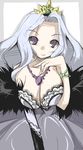  bad_id bad_pixiv_id breasts endou_chihiro jewelry large_breasts long_hair looking_at_viewer monster_collection necklace purple_eyes smile solo 