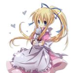  apron blonde_hair blue_eyes dress heart lilith_aileron lowres ponytail tales_of_(series) tales_of_destiny 