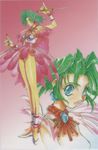  90s battle_arena_toshinden ellis ellis_(battle_arena_toshinden) ellis_(toushinden) game green_hair kotobuki_tsukasa official_art oldschool toushinden 