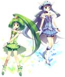  aoki_reika bad_id bad_pixiv_id blue_eyes blue_hair blue_skirt boots choker cure_beauty cure_march green_choker green_eyes green_hair green_shorts green_skirt hair_tubes highres knee_boots long_hair magical_girl mejiro midorikawa_nao multiple_girls ponytail precure shoes shorts shorts_under_skirt sidelocks skirt smile smile_precure! tri_tails white_background wrist_cuffs 