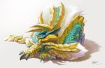  claws dated dragon highres monster_hunter monster_hunter_portable_3rd no_humans signature solo stflash zinogre 