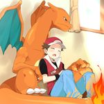  1boy agemono boy_on_top charizard child pokemon pokemon_(game) pokemon_firered_and_leafgreen pokemon_rgby red_(pokemon) super_smash_bros. super_smash_bros._brawl 