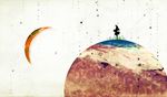  animal_ears bunny_ears crescent_moon highres moon original redjuice silhouette solo standing supercell 