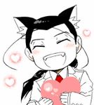  :d animal_ears animated animated_gif antenna_hair black_hair blush closed_eyes extra_ears flapping_ears fullmetal_alchemist happy heart kemonomimi_mode long_hair lowres male_focus ntm open_mouth smile solf_j_kimblee solo 