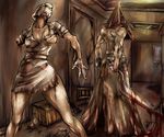  great_knife konami male male_focus nurse pixiv_thumbnail pyramid_head resized silent_hill silent_hill_2 sin_(njn1) 