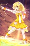  bad_id bad_pixiv_id blonde_hair boots bow bowtie choker cure_peace double_v electricity full_body hair_flaps kise_yayoi langod magical_girl precure short_hair skirt smile smile_precure! solo v wide_ponytail wrist_cuffs yellow yellow_bow yellow_choker yellow_eyes yellow_neckwear yellow_skirt 