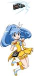  back_to_the_future blue_eyes blue_hair bow car cosplay cure_peace cure_peace_(cosplay) delorean ground_vehicle hair_flaps ikamusume kanemoto_hisako motor_vehicle poponpin precure seiyuu_connection shinryaku!_ikamusume shorts shorts_under_skirt simple_background skirt smile_precure! time_machine white_background wide_ponytail yellow_bow yellow_shorts yellow_skirt 