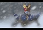  horn horns kamen_rider kamen_rider_kuuga kamen_rider_kuuga_(series) male_focus red_eyes sanhon simple_background solo 