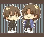  age_comparison bad_id bad_pixiv_id brown_eyes brown_hair cassock chibi cross cross_necklace dual_persona fate/stay_night fate/zero fate_(series) jewelry kitasumaki kotomine_kirei male_focus multiple_boys necklace younger 