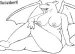  anthro bedroom_eyes big_breasts breasts charizard charizardlover97 female half-closed_eyes huge_breasts looking_at_viewer nintendo nipples overweight overweight_female phoenix_(charizardlover97) pok&eacute;mon pok&eacute;mon_(species) seductive slightly_chubby solo thick_thighs video_games voluptuous 