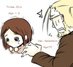  1boy 1girl age_difference antenna_hair bad_id bad_pixiv_id beard blonde_hair brown_hair chibi child facial_hair fullmetal_alchemist spoilers srr0804 tears trembling trisha_elric van_hohenheim younger 