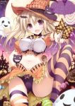  cameltoe halloween karomix karory pantsu possible_duplicate skirt_lift thighhighs witch 