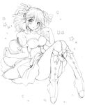  alternate_costume boots cheria_barnes greyscale knee_boots kurimomo monochrome sketch skirt solo star tales_of_(series) tales_of_graces 