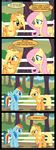 applejack_(mlp) blonde_hair blue_eyes cider comic cowboy_hat cutie_mark day dialog english_text equine female feral fluttershy_(mlp) friendship_is_magic green_eyes hair hat horse imminent_rape lesbian mammal multi-colored_hair my_little_pony outside pegasus pink_hair pony rainbow_dash_(mlp) rainbow_hair text tongue tongue_out veggie55 wet wing_boner wings 