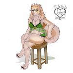  babydoll canine clothed clothing dog female green_eyes lingerie lorena mammal nightgown panties plain_background pomeranian rika_(character) sitting skimpy solo underwear white_background wolf 