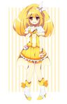  bike_shorts blonde_hair blush boots bow choker cure_peace hair_flaps high_heels kise_yayoi long_hair magical_girl precure shoes shorts shorts_under_skirt shy skirt smile_precure! solo soranagi striped striped_background tears v vertical-striped_background vertical_stripes wavy_mouth wide_ponytail yellow yellow_background yellow_bow yellow_choker yellow_skirt 