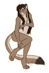  anthro blue_eyes brown_hair cougar covering feline female hair long_hair looking_at_viewer lorena lorena_loveless_(character) mammal nude pinup plain_background pose shy solo transparent_background 