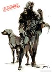  dog eyepatch male_focus metal_gear_(series) metal_gear_solid metal_gear_solid_v military military_uniform official_art shinkawa_youji uniform venom_snake white_background 