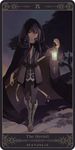  belt black black_eyes black_hair boots cape coat grey_footwear hood knee_boots lantern long_hair male_focus md5_mismatch motoko_(ambiy) pants rounded_corners serious solo sword tales_of_(series) tales_of_vesperia tarot the_hermit_(tarot_card) tree weapon yuri_lowell 