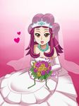  achichi_moeko_(hime_chen!) awa brown_eyes character_request dress flower hime_chen!_otogi_chikku_aidoru_rirupuri hime_chen!_otogi_chikku_idol_lilpri lilpri lipstick makeup pink_hair pink_lipstick sitting wedding_dress 