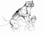  bestiality breasts canine doggy_position doggystyle female feral from_behind furronika human human_on_feral interspecies male mammal sex straight unknown_artist wolf 