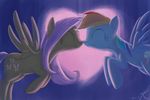  &hearts; cutie_mark equine eyes_closed female feral fluttershy_(mlp) friendship_is_magic hair horse kissing lesbian mammal multi-colored_hair my_little_pony pegasus pony raikoh-illust raikoh14 rainbow_dash_(mlp) rainbow_hair wings 