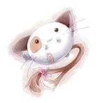  big_ears blush bow brown_eyes cat cute feline hindpaw hiroki56 long_tail looking_at_viewer mammal mashiroiro_symphony pan-nya paws plain_background solo whiskers white_background 