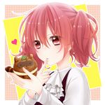  abe_toshi food inu_x_boku_ss pink_eyes pink_hair roromiya_karuta solo tanuki twintails watanuki_banri 