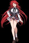  animated animated_gif big_breasts breasts high_school_dxd long_hair red_hair rias_gremory skirt 