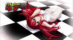  blue_eyes bra female high_school_dxd laying_down long_hair panties red_hair rias_gremory solo 