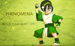  avatar_the_last_air_bender black_hair blind fighting_stance toph_bei_fong wallpaper 