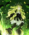  bad_id bad_pixiv_id banned_artist black_rock_shooter chariot_(black_rock_shooter) claws crown dress frills long_hair mechanical_legs melting_scarlet solo wheel yellow_eyes 