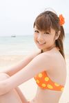  autumn_breeze beach bikini highres ocean ogura_yuko ogura_yuuko photo polka_dot polka_dots swimsuit 