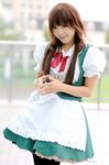  apron cosplay kipi-san pantyhose photo real_life solo waitress 