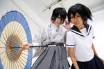  cosplay glasses itoshiki_nozomu photo sailor sailor_uniform sayonara_zetsubou_sensei school_uniform sekiutsu_maria_taro sekiutsu_maria_tarou serafuku umbrella 