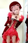  another_blood braid braids cosplay demonbane dress frills gown izaki_nokoru photo pink_hair ruffles 
