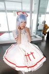  blue_hair cosplay highres kouno_tooru kouzuki_suzuka nurse nurse_uniform photo princess_princess 