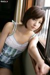  camisole denim highres miniskirt nagasaki_rina photo short_hair skirt 
