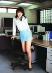  7_days_7_colors asian blouse kumada_yoko miniskirt office_lady photo skirt 