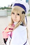  beret boots cape cosplay hat highres kudoryafuka_nomi little_busters little_busters! noumi_kudryavka photo raiko sailor sailor_uniform school_uniform serafuku 