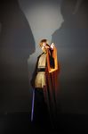  beard boots cloak cosplay energy_sword facial_hair highres jedi lightsaber obi-wan_kenobi photo sakuya_siina star_wars sword weapon 