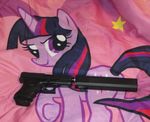  friendship_is_magic glock glock_30 gun my_little_pony osprey045 pistol ranged_weapon suppressor twilight_sparkle_(mlp) weapon 