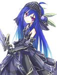  armor blue_hair hinanawi_tenshi ichiyan long_hair multicolored multicolored_eyes solo sword touhou valkyrie weapon 