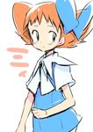  bad_id bad_pixiv_id blue_eyes bow dress hair_bow mii_snowdon molly nakamura_sandayo orange_hair pokemon pokemon_(anime) pokemon_(classic_anime) pokemon_m03 simple_background solo white_background 