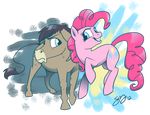  blue_eyes couple cranky_doodle_donkey_(mlp) cutie_mark donkey equine famosity female feral friendship_is_magic frown horse invalid_tag male mammal my_little_pony pinkie_pie_(mlp) plain_background pony smile transparent_background 