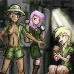  breasts daring_do_(mlp) derpy_hooves_(mlp) female flask fleur_de_lis_(mlp) fluttershy_(mlp) food friendship_is_magic hair hat human humanized john_joseco mammal muffin my_little_pony not_furry pink_hair 