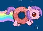  cute doughnut equine female hair horse low_res mammal my_little_pony nyan_cat parody pony pony_vs_pony purple_hair rainbow unknown_artist 