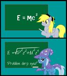  cape chalkboard couple cutie_mark derpy derpy_hooves_(mlp) equine female friendship_is_magic hat horn horse math my_little_pony pegasus smile trixie_(mlp) trollface unicorn wings 